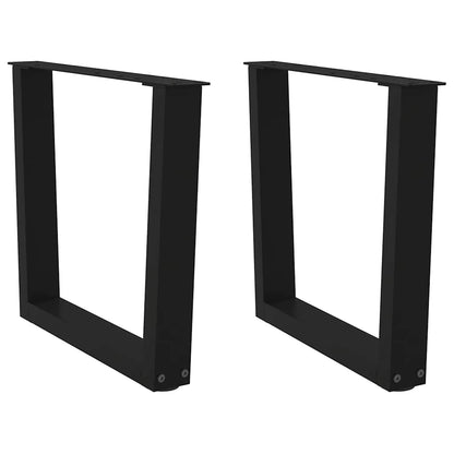 Nohy Jídelního Stolku Ve Tvaru V 3Ks Černé 100X(72-73,3)Cm Ocel