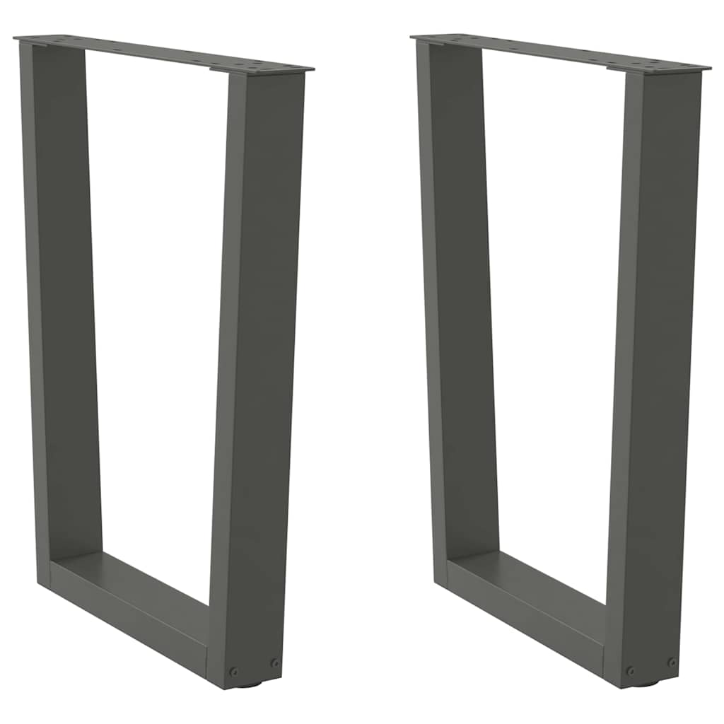 Nohy Jídelního Stolku Ve Tvaru V 3Ks Černé 100X(72-73,3)Cm Ocel