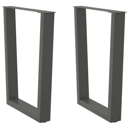 Nohy Jídelního Stolku Ve Tvaru V 3Ks Černé 100X(72-73,3)Cm Ocel