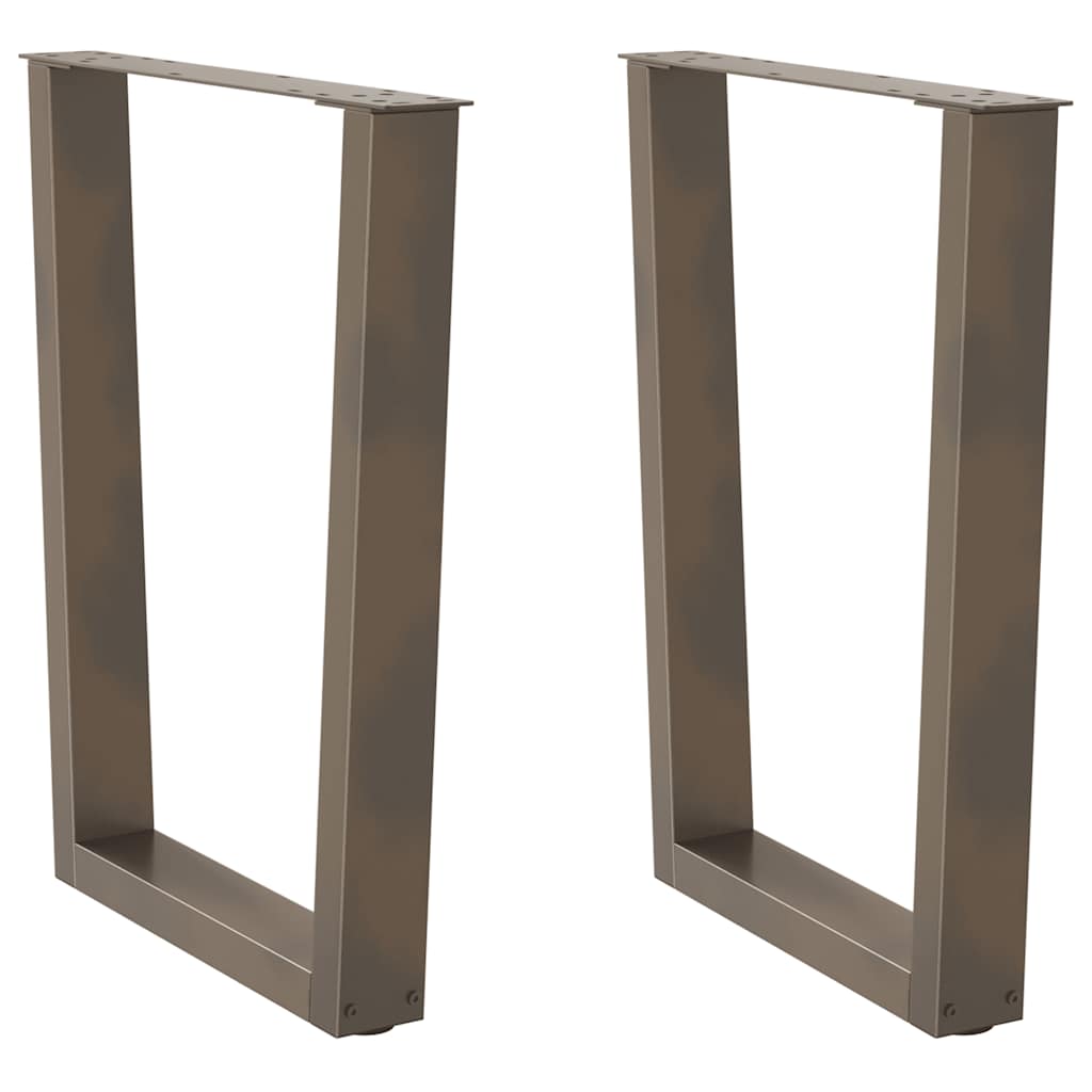 Nohy Jídelního Stolku Ve Tvaru V 3Ks Černé 100X(72-73,3)Cm Ocel