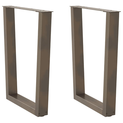 Nohy Jídelního Stolku Ve Tvaru V 3Ks Černé 100X(72-73,3)Cm Ocel