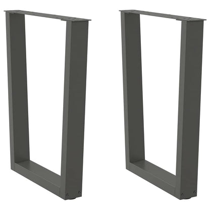 Nohy Jídelního Stolku Ve Tvaru V 3Ks Černé 100X(72-73,3)Cm Ocel