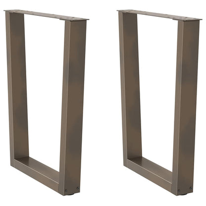 Nohy Jídelního Stolku Ve Tvaru V 3Ks Černé 100X(72-73,3)Cm Ocel