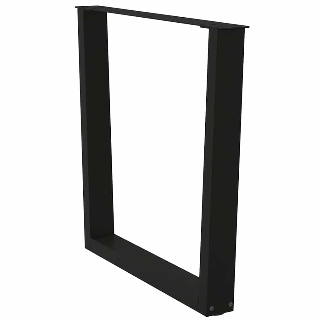 Nohy K Jídelnímu Stolu Ve Tvaru V, 2 Ks, Černé, 90 X (72-73,3) Cm, Ocel