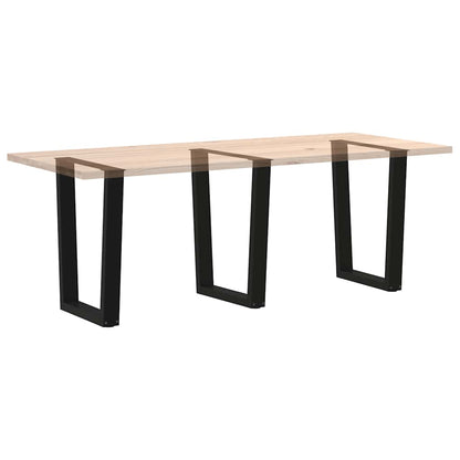 Nohy K Jídelnímu Stolu Ve Tvaru V, 3 Ks, Černé, 70 X (72-73,3) Cm, Ocel
