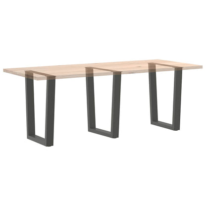 Nohy K Jídelnímu Stolu Ve Tvaru V, 3 Ks, Antracitové, 70 X (72-73,3) Cm, Ocel