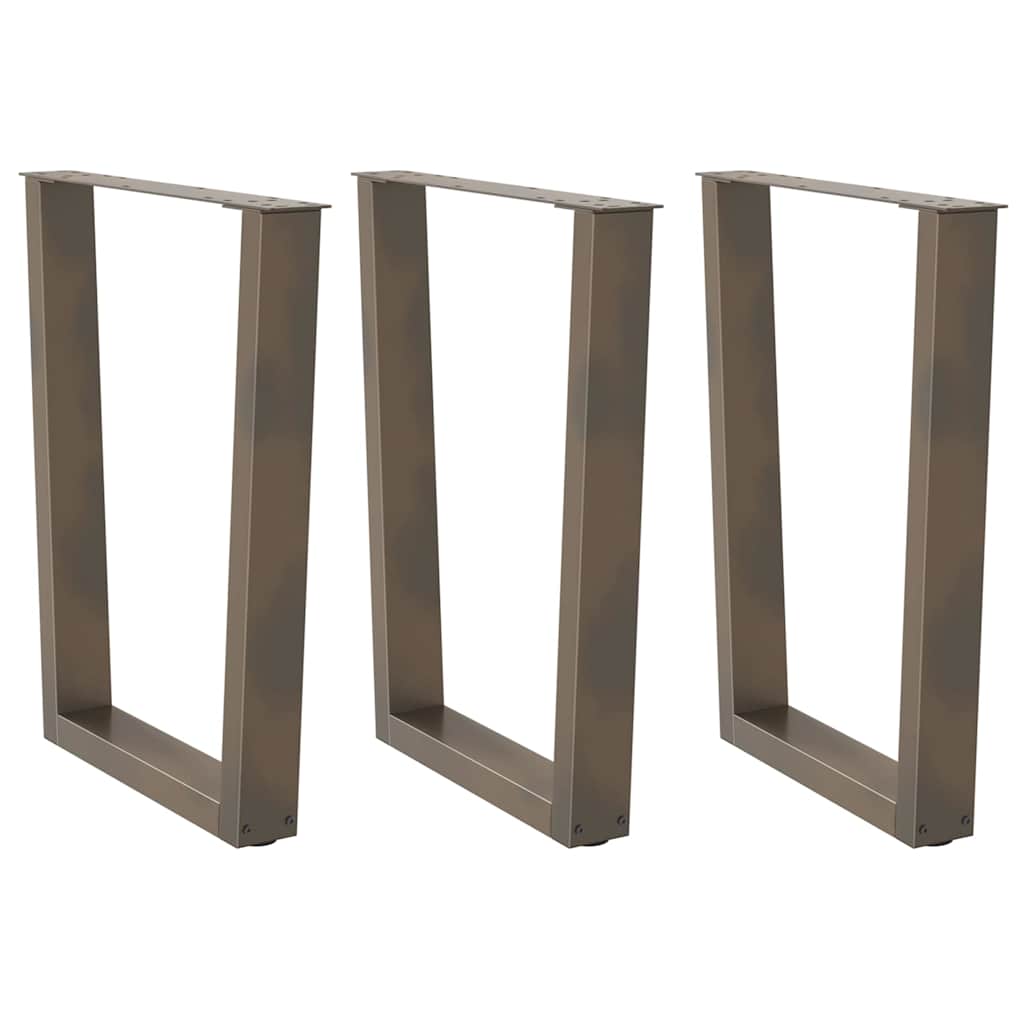 Nohy Jídelního Stolku Ve Tvaru V 3Ks Černé 100X(72-73,3)Cm Ocel