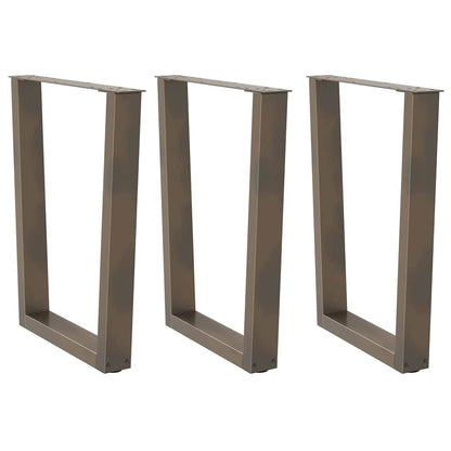 Nohy Jídelního Stolku Ve Tvaru V 3Ks Černé 100X(72-73,3)Cm Ocel