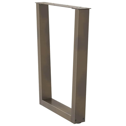 Nohy K Jídelnímu Stolu Ve Tvaru V, 3 Ks, Přírodní Ocel, 70 X (72-73,3) Cm, Ocel
