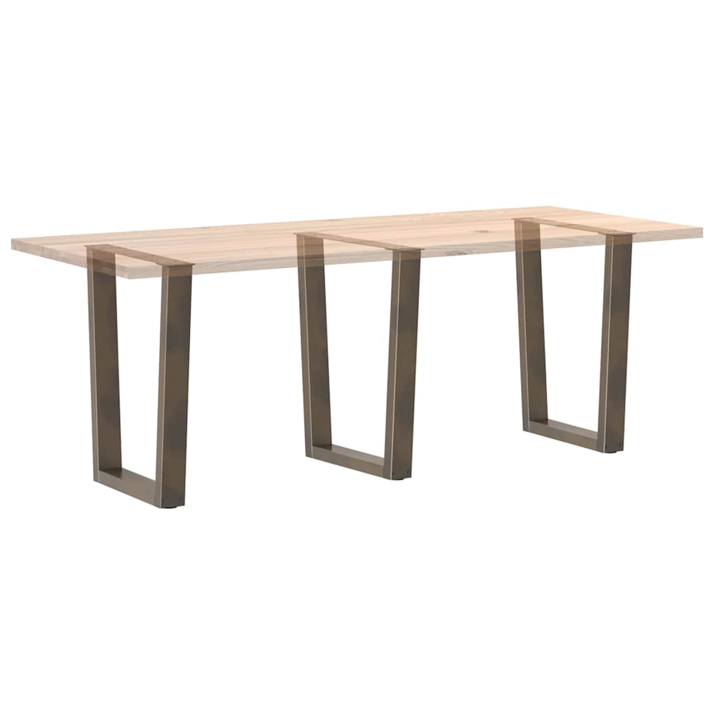 Nohy K Jídelnímu Stolu Ve Tvaru V, 3 Ks, Přírodní Ocel, 70 X (72-73,3) Cm, Ocel