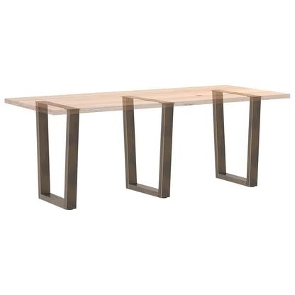Nohy K Jídelnímu Stolu Ve Tvaru V, 3 Ks, Přírodní Ocel, 70 X (72-73,3) Cm, Ocel