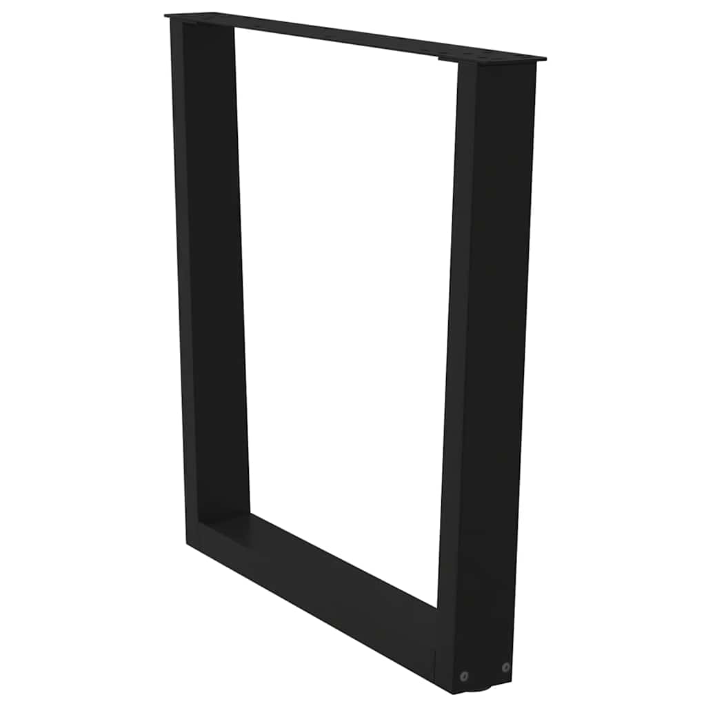 Nohy K Jídelnímu Stolu Ve Tvaru V, 3 Ks, Černé, 80 X (72-73,3) Cm, Ocel