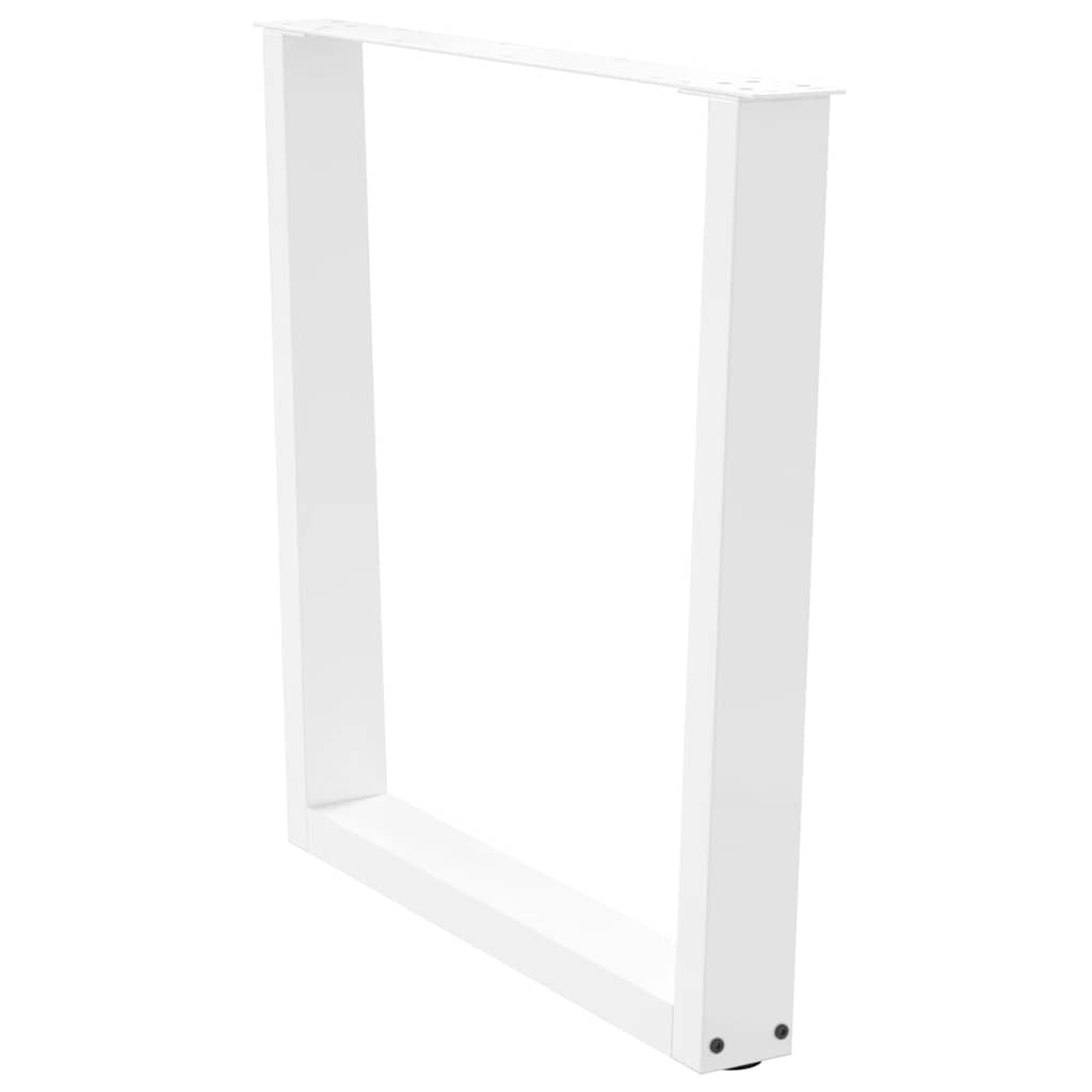 Nohy K Jídelnímu Stolu Ve Tvaru V, 3 Ks, Bílé, 80 X (72-73,3) Cm, Ocel