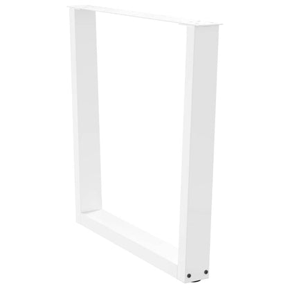 Nohy K Jídelnímu Stolu Ve Tvaru V, 3 Ks, Bílé, 80 X (72-73,3) Cm, Ocel