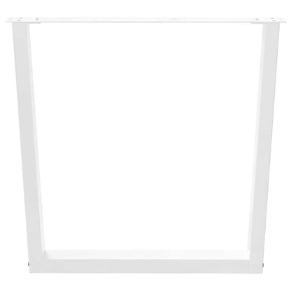 Nohy K Jídelnímu Stolu Ve Tvaru V, 3 Ks, Bílé, 80 X (72-73,3) Cm, Ocel