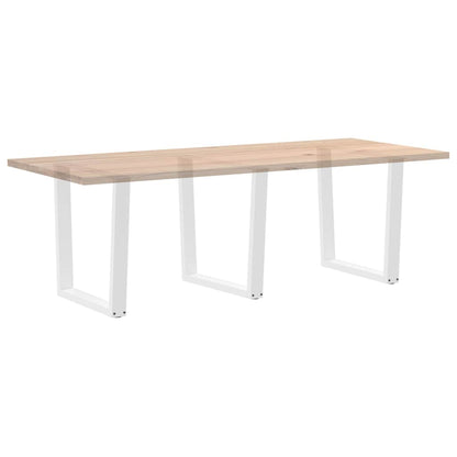 Nohy K Jídelnímu Stolu Ve Tvaru V, 3 Ks, Bílé, 80 X (72-73,3) Cm, Ocel
