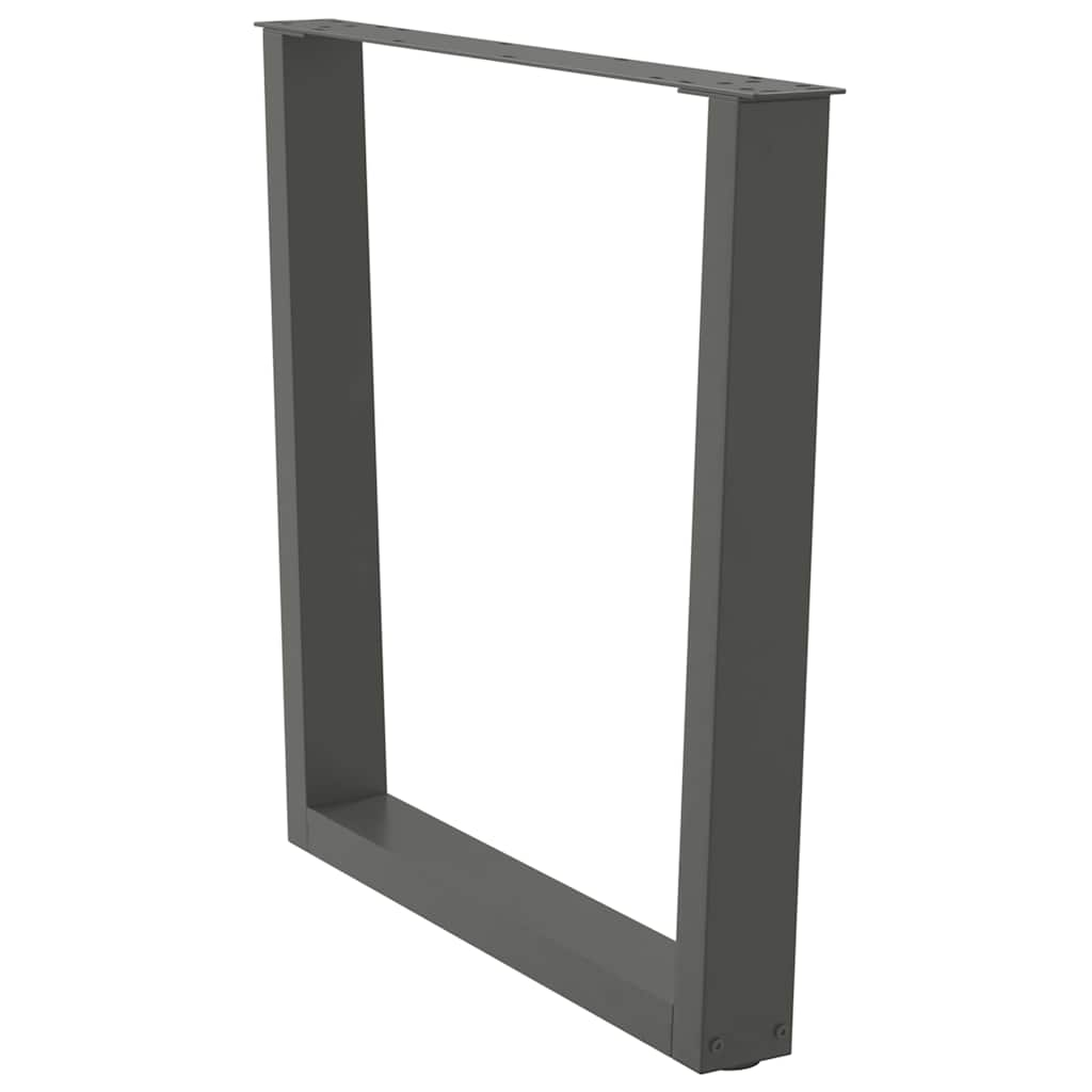 Nohy K Jídelnímu Stolu Ve Tvaru V, 3 Ks, Antracitové, 80 X (72-73,3) Cm, Ocel
