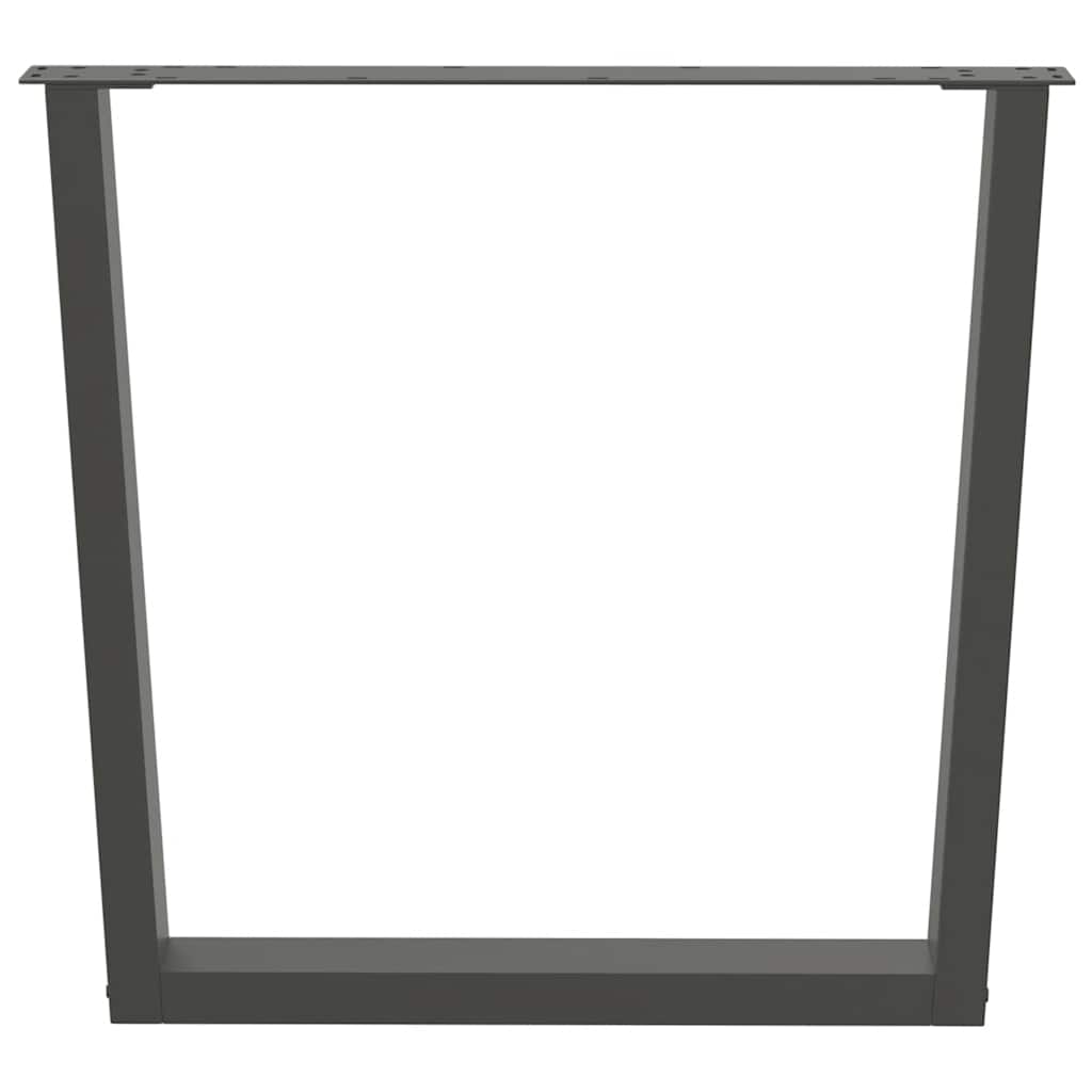 Nohy K Jídelnímu Stolu Ve Tvaru V, 3 Ks, Antracitové, 80 X (72-73,3) Cm, Ocel