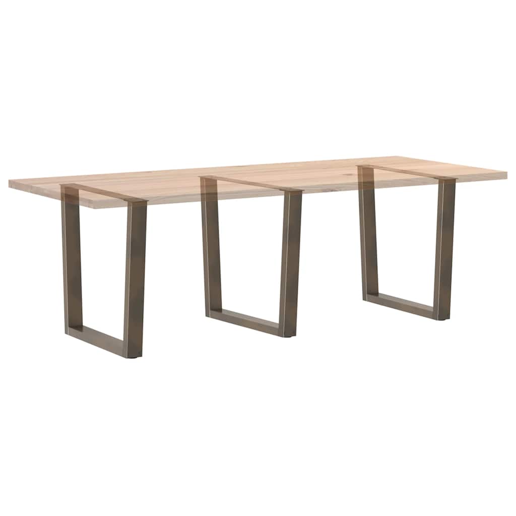 Nohy K Jídelnímu Stolu Ve Tvaru V, 3 Ks, Přírodní Ocel, 80 X (72-73,3) Cm, Ocel