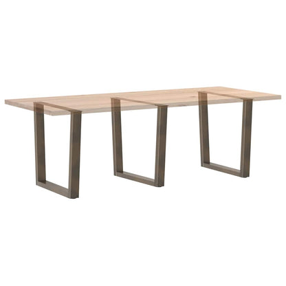 Nohy K Jídelnímu Stolu Ve Tvaru V, 3 Ks, Přírodní Ocel, 80 X (72-73,3) Cm, Ocel