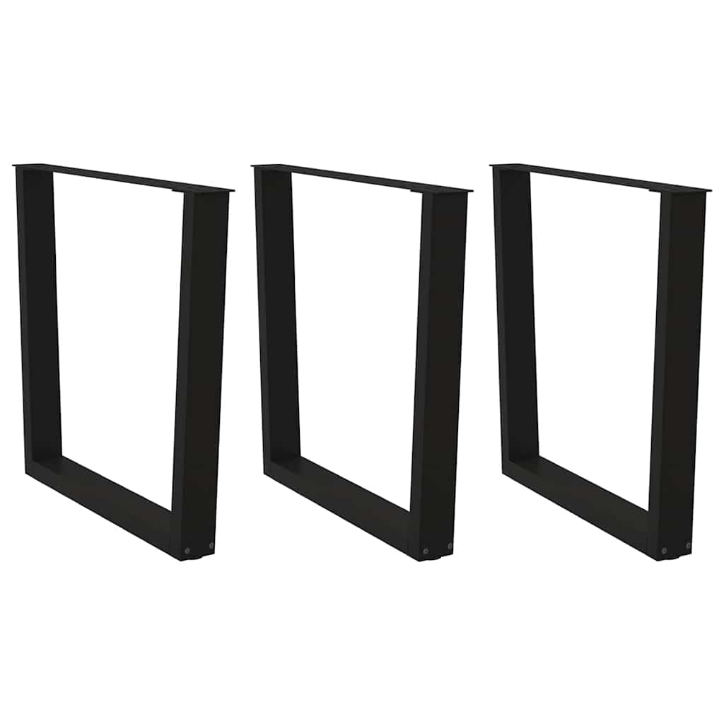 Nohy Jídelního Stolku Ve Tvaru V 3Ks Černé 100X(72-73,3)Cm Ocel