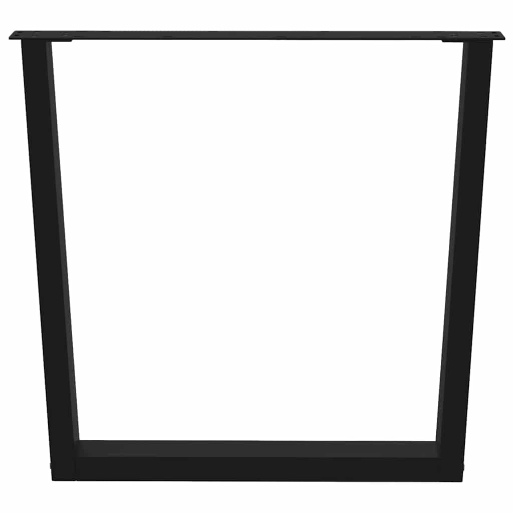 Nohy K Jídelnímu Stolu Ve Tvaru V, 3 Ks, Černé, 90 X (72-73,3) Cm, Ocel