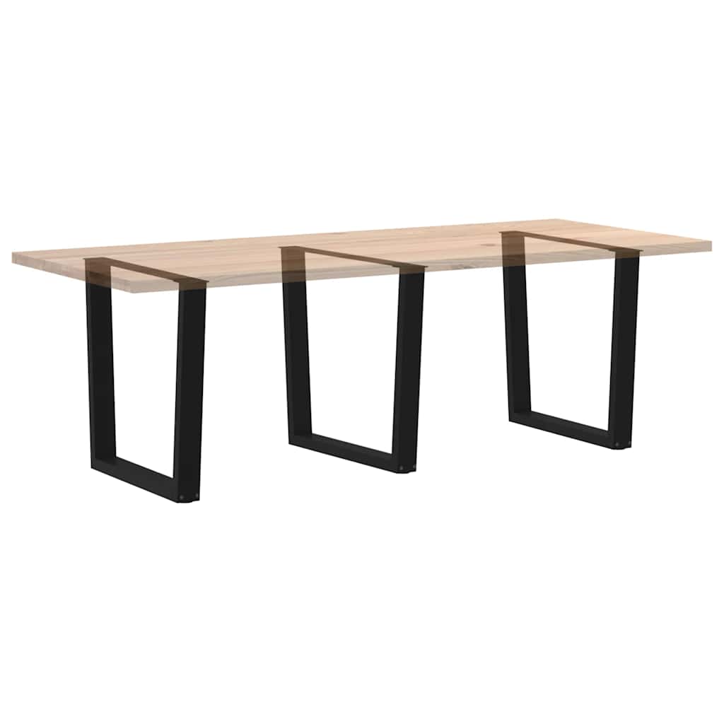 Nohy K Jídelnímu Stolu Ve Tvaru V, 3 Ks, Černé, 90 X (72-73,3) Cm, Ocel