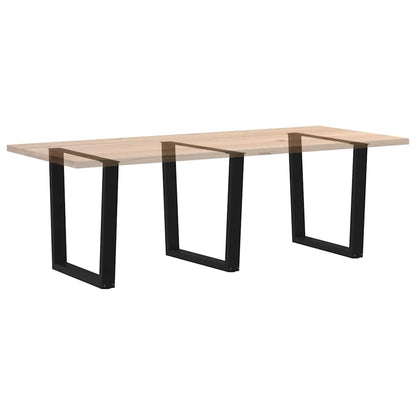 Nohy K Jídelnímu Stolu Ve Tvaru V, 3 Ks, Černé, 90 X (72-73,3) Cm, Ocel