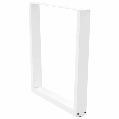 Nohy K Jídelnímu Stolu Ve Tvaru V, 3 Ks, Bílé, 90 X (72-73,3) Cm, Ocel