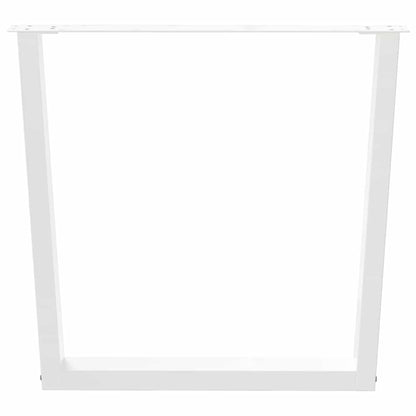 Nohy K Jídelnímu Stolu Ve Tvaru V, 3 Ks, Bílé, 90 X (72-73,3) Cm, Ocel