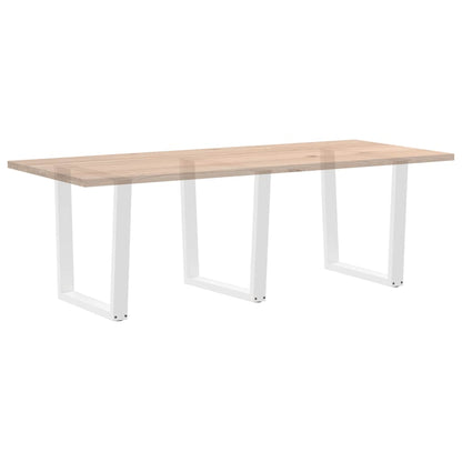 Nohy K Jídelnímu Stolu Ve Tvaru V, 3 Ks, Bílé, 90 X (72-73,3) Cm, Ocel
