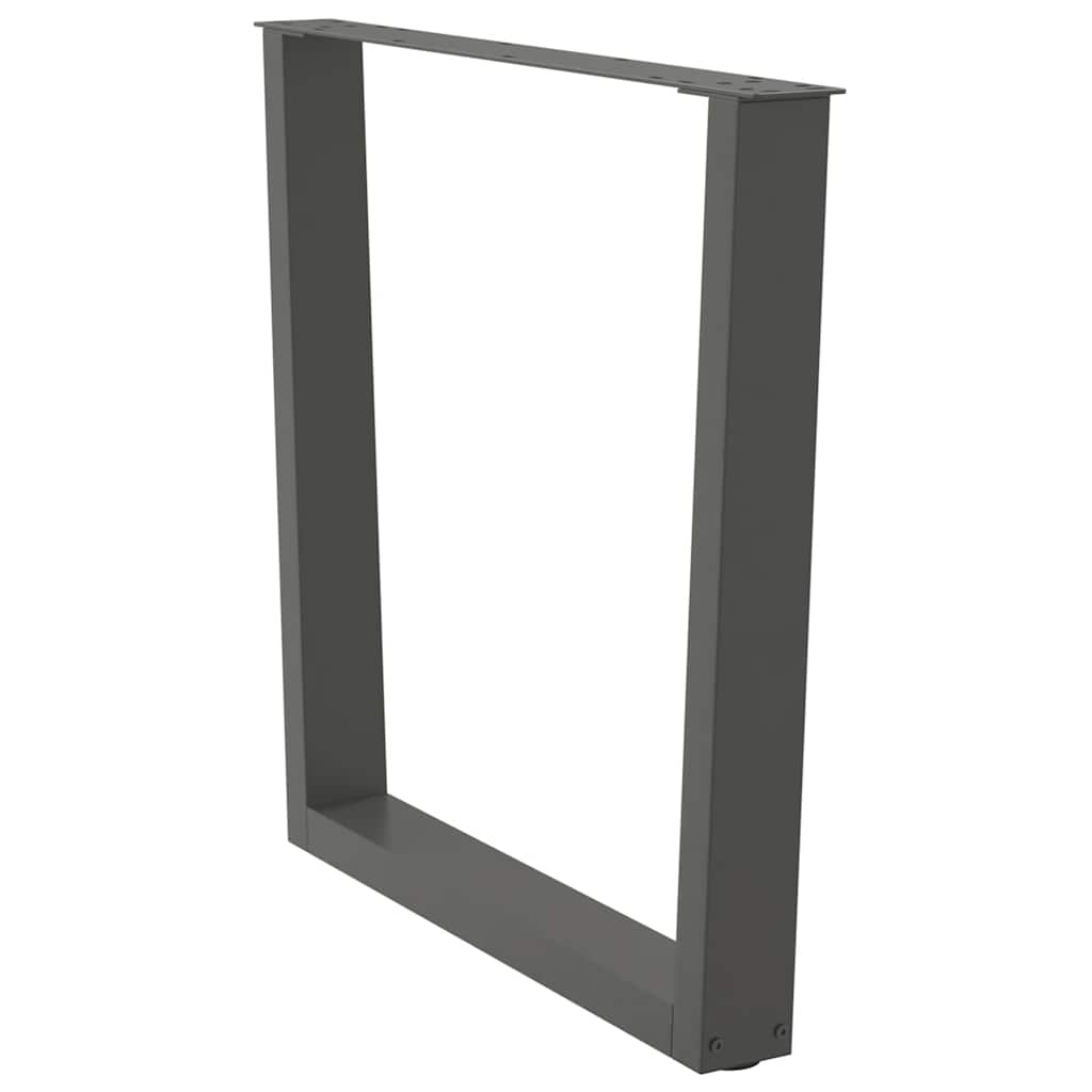 Nohy K Jídelnímu Stolu Ve Tvaru V, 3 Ks, Antracitové, 90 X (72-73,3) Cm, Ocel