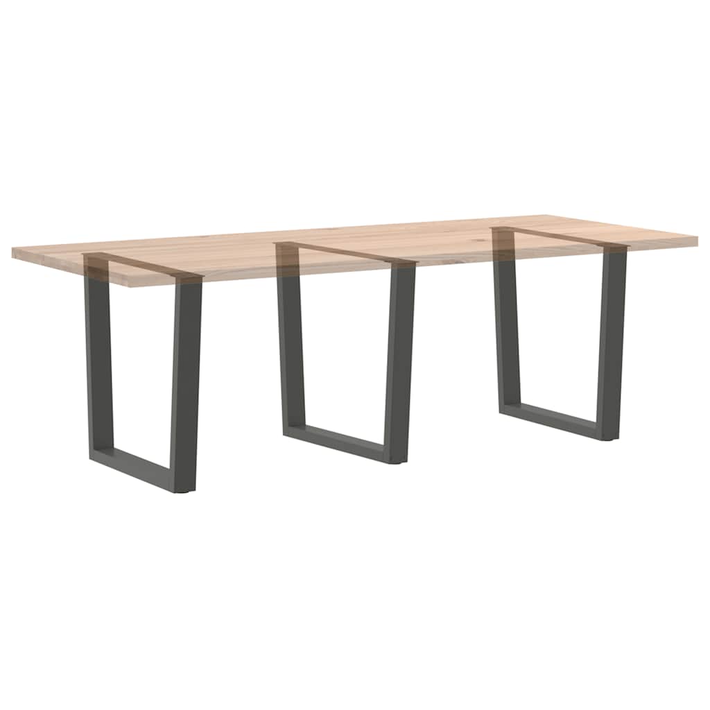 Nohy K Jídelnímu Stolu Ve Tvaru V, 3 Ks, Antracitové, 90 X (72-73,3) Cm, Ocel