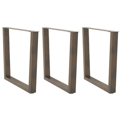 Nohy Jídelního Stolku Ve Tvaru V 3Ks Černé 100X(72-73,3)Cm Ocel