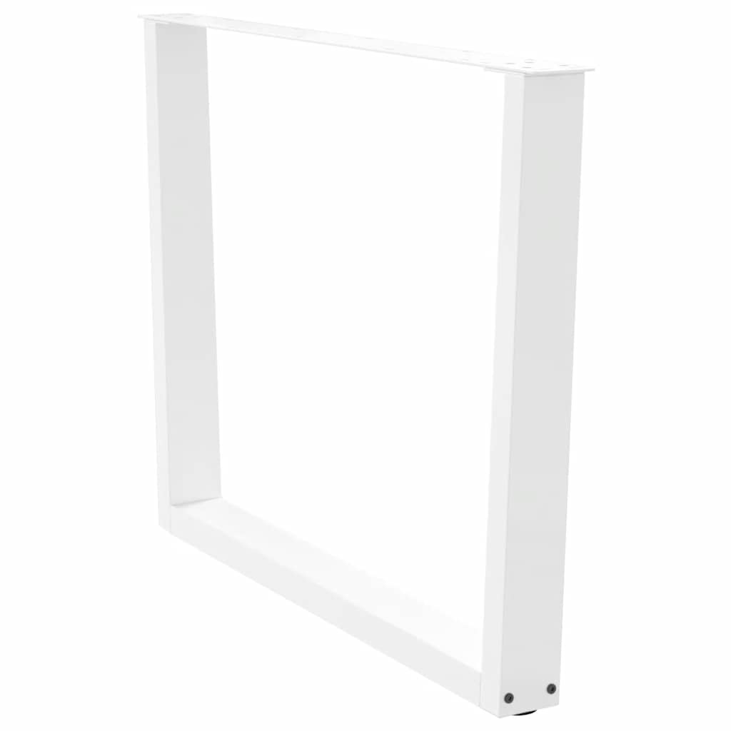 Nohy K Jídelnímu Stolu Ve Tvaru V, 3 Ks, Bílé, 100 X (72-73,3) Cm, Ocel