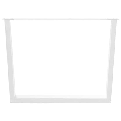 Nohy K Jídelnímu Stolu Ve Tvaru V, 3 Ks, Bílé, 100 X (72-73,3) Cm, Ocel