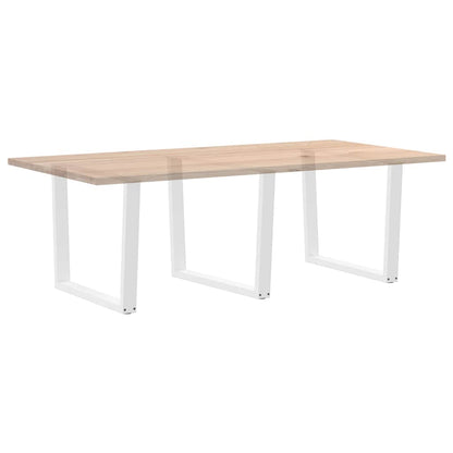 Nohy K Jídelnímu Stolu Ve Tvaru V, 3 Ks, Bílé, 100 X (72-73,3) Cm, Ocel