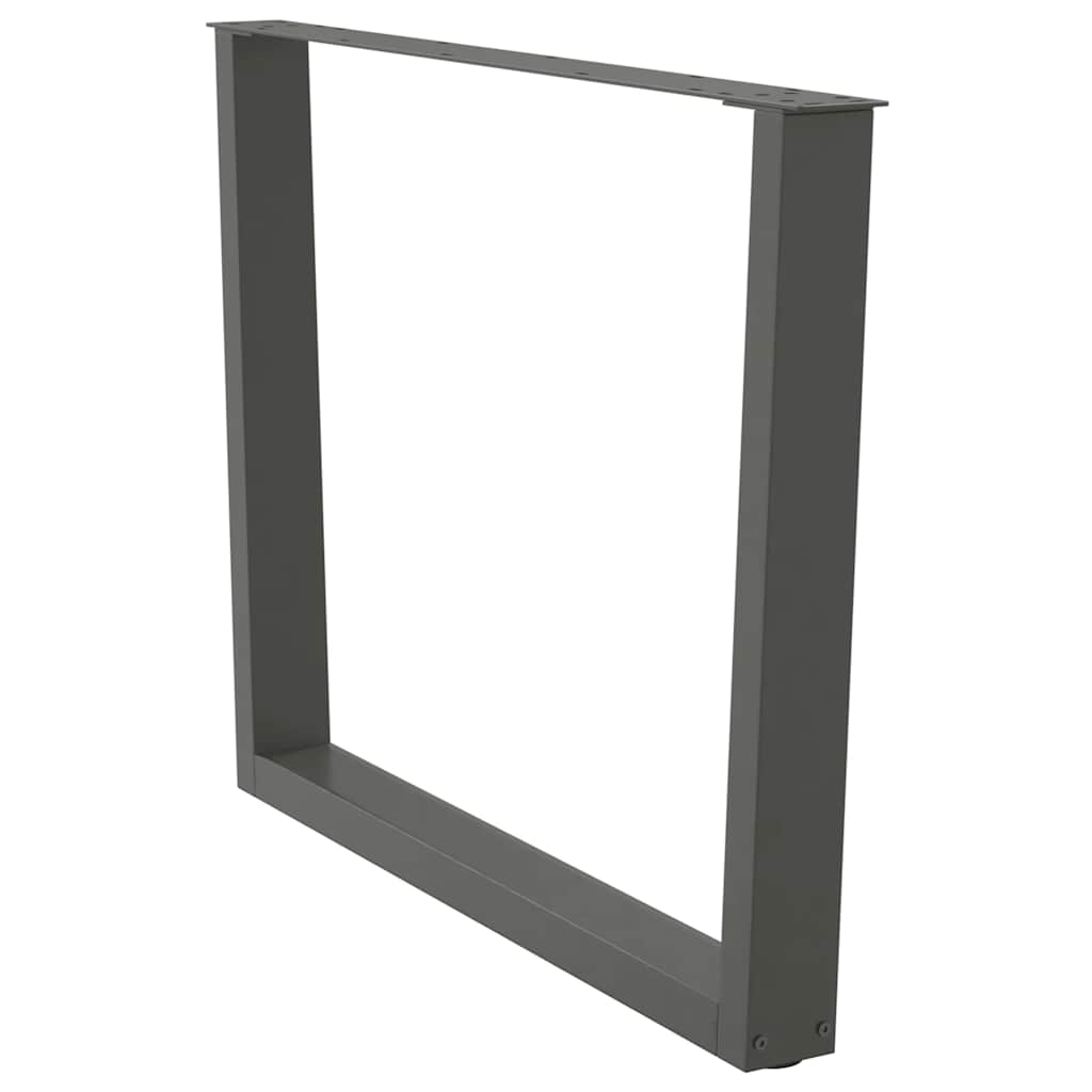 Nohy K Jídelnímu Stolu Ve Tvaru V, 3 Ks, Antracitové, 100 X (72-73,3) Cm, Ocel
