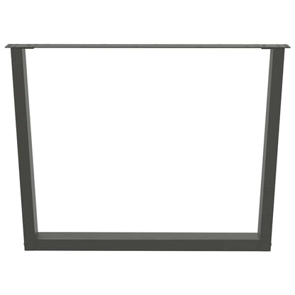Nohy K Jídelnímu Stolu Ve Tvaru V, 3 Ks, Antracitové, 100 X (72-73,3) Cm, Ocel