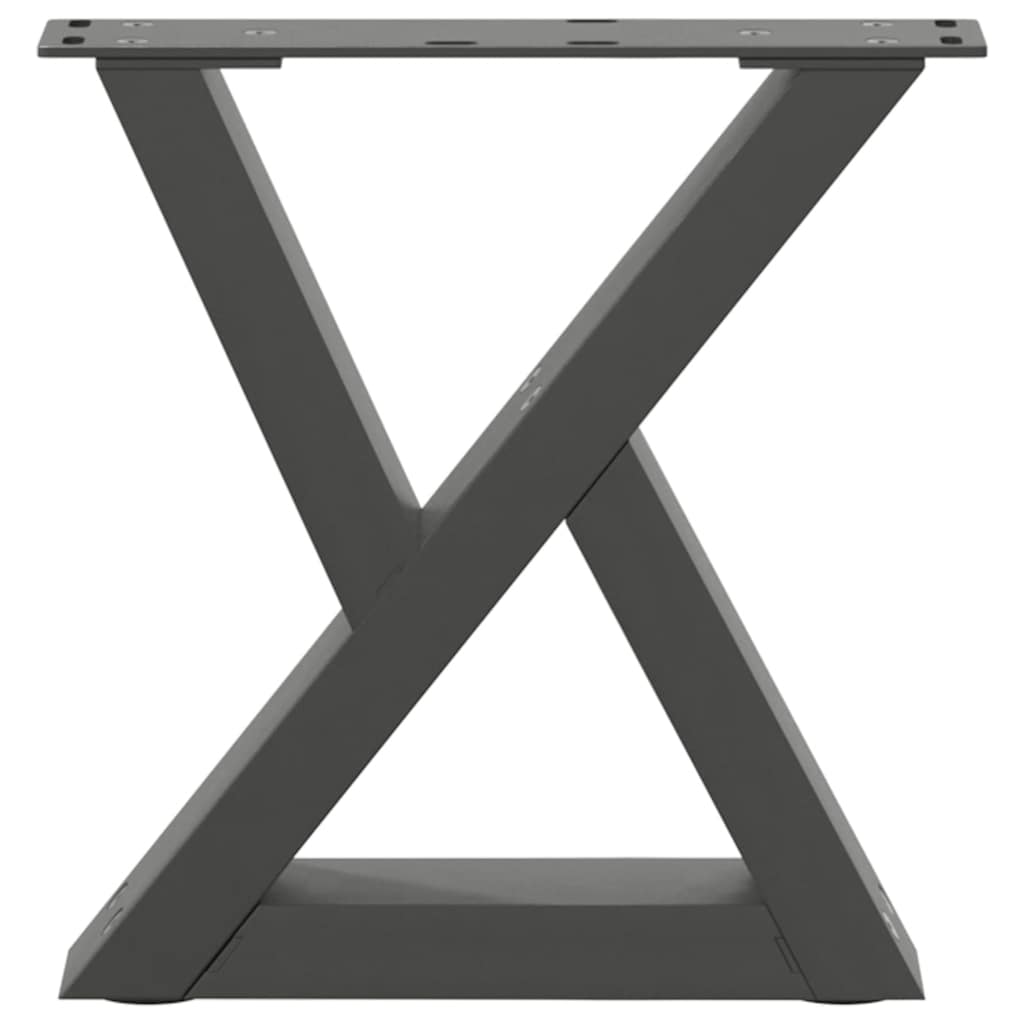 Nohy Konferenčního Stolku 2 Ks Antracitové 30 X (30-31,3) Cm Ocelové