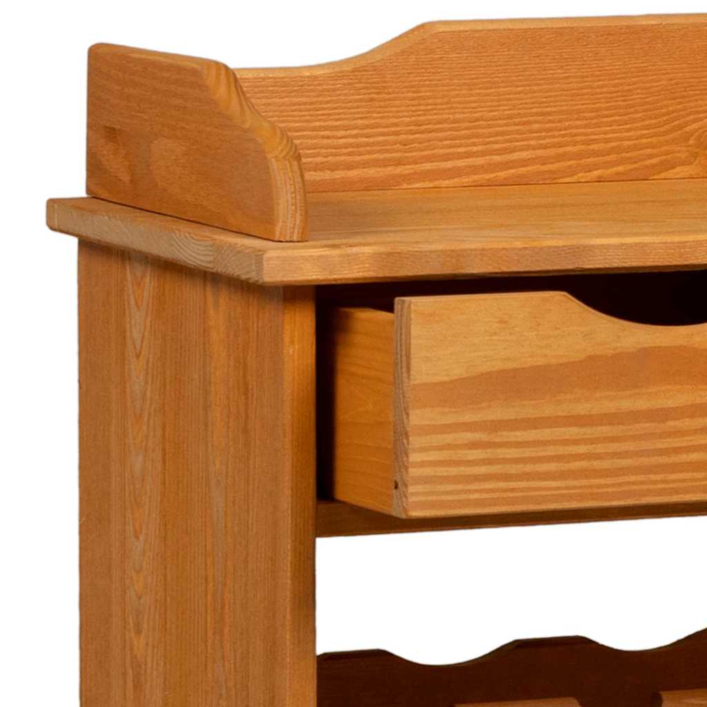 Stojan Na Víno Hnědá 58 X 28 X 90 Cm Masivní Borové Dřevo