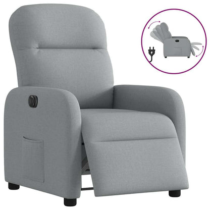 Polohovací Křeslo Světle Šedé Textil Světle Šedá