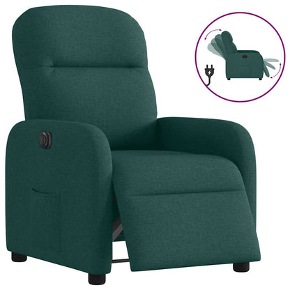 Polohovací Křeslo Tmavě Zelené Textil Tmavě Zelená