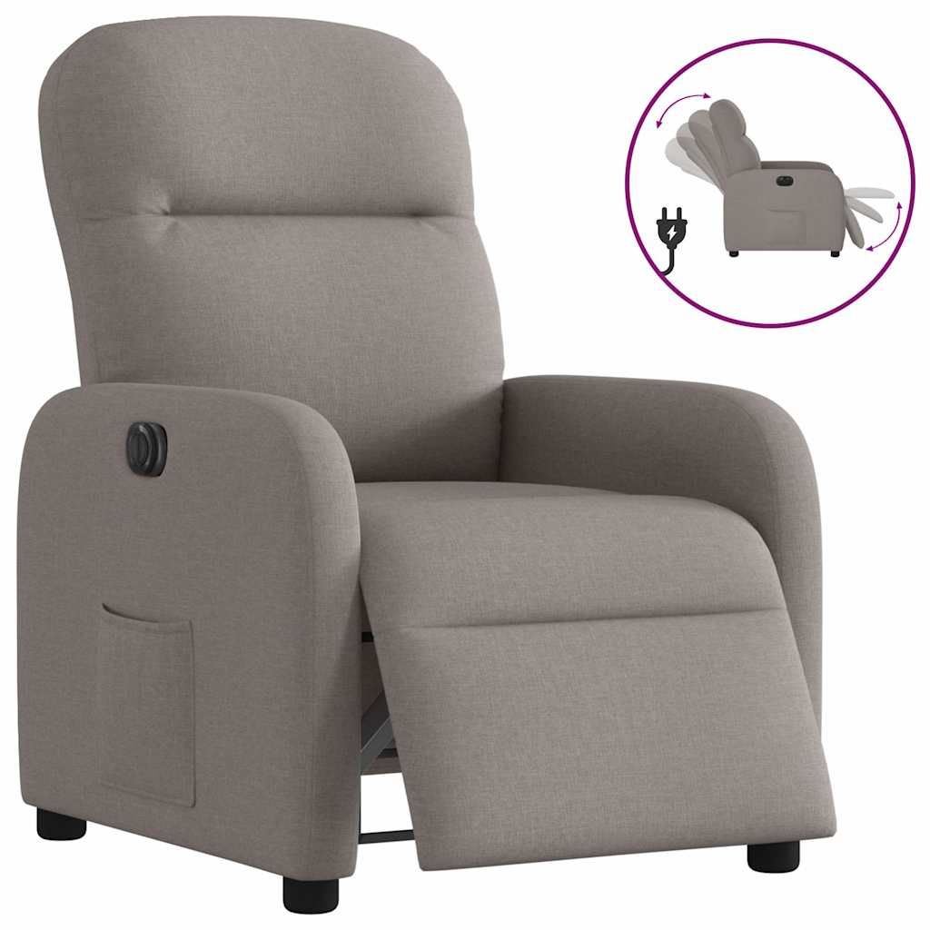 Polohovací Křeslo Textil Taupe