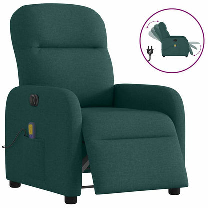 Polohovací Křeslo Tmavě Zelené Textil Tmavě Zelená