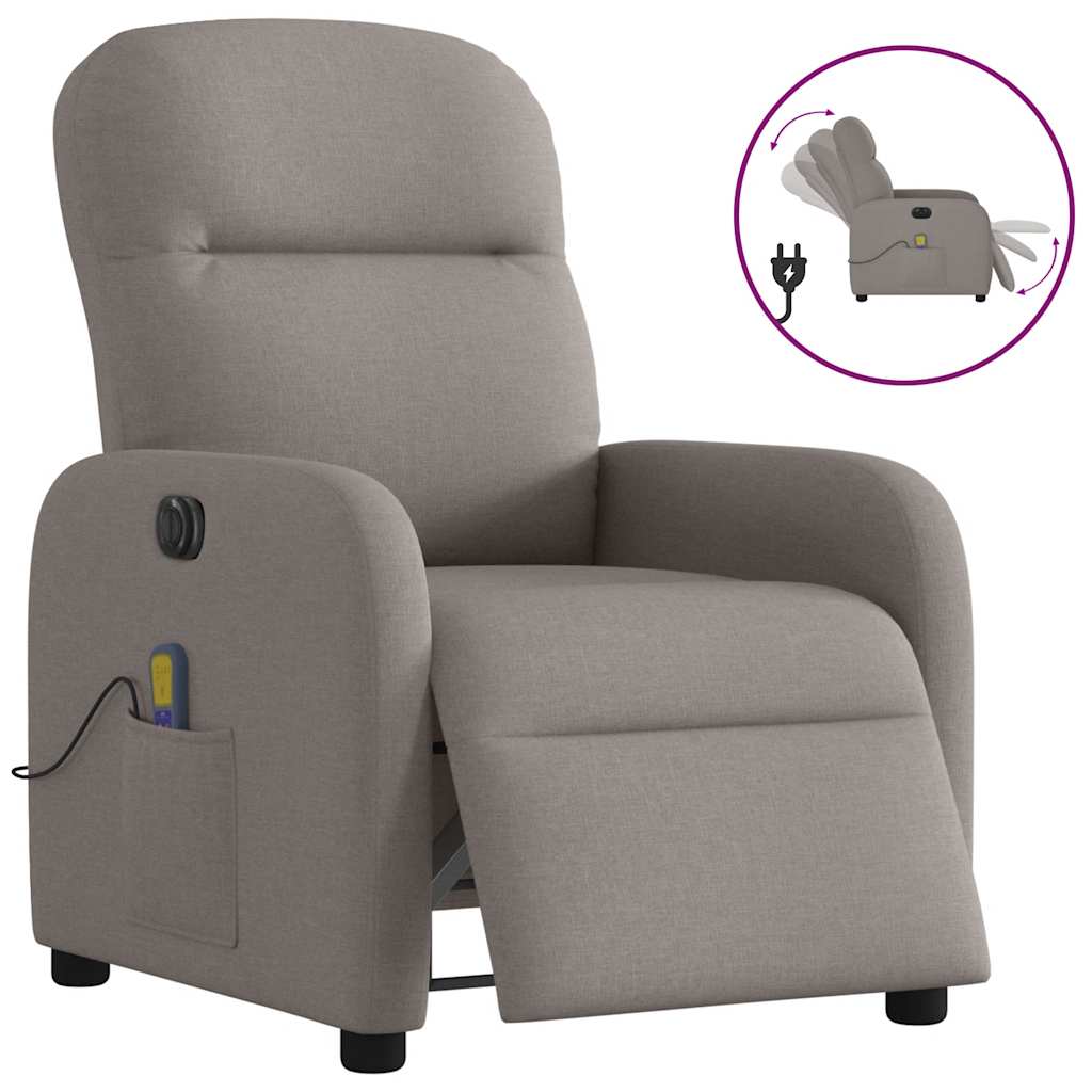 Polohovací Křeslo Textil Taupe