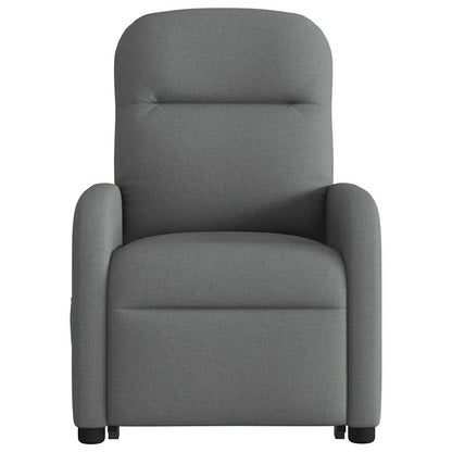 Zvedací Polohovací Křeslo Tmavě Šedé Textil Tmavě Šedá