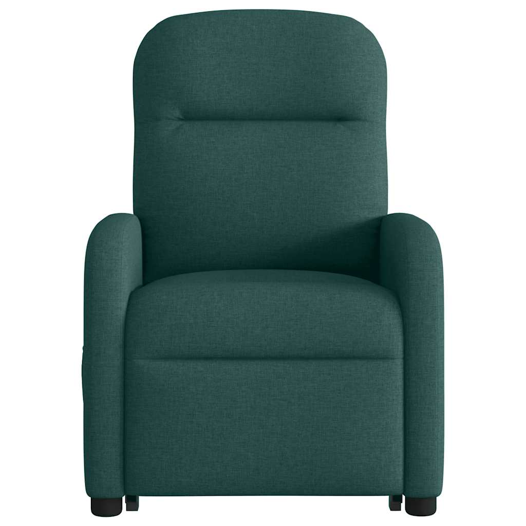 Zvedací Polohovací Křeslo Tmavě Zelené Textil Tmavě Zelená