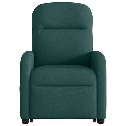 Zvedací Polohovací Křeslo Tmavě Zelené Textil Tmavě Zelená