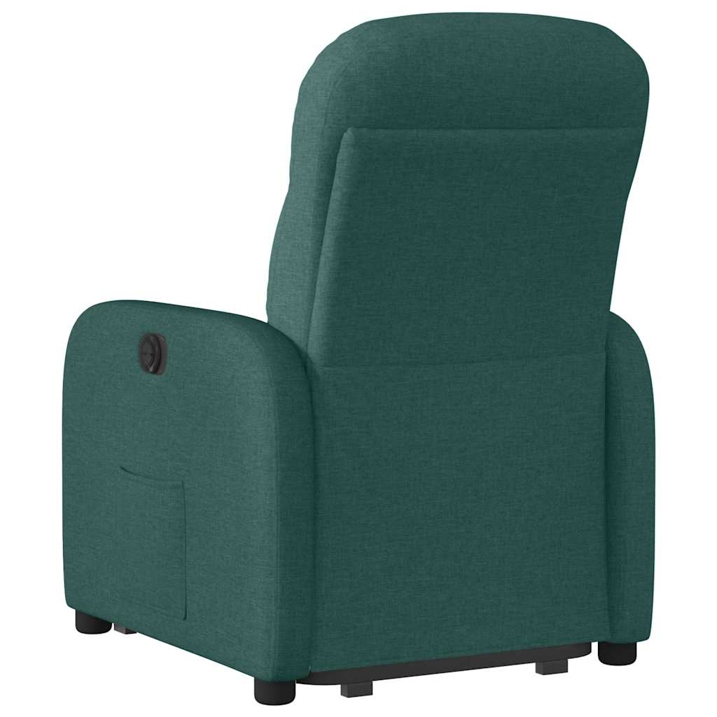 Zvedací Polohovací Křeslo Tmavě Zelené Textil Tmavě Zelená
